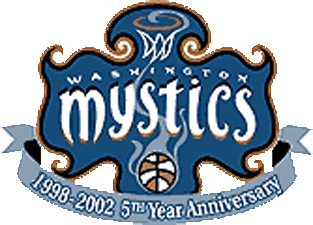 Washington Mystics 2002 Anniversary Logo iron on transfers for clothing
